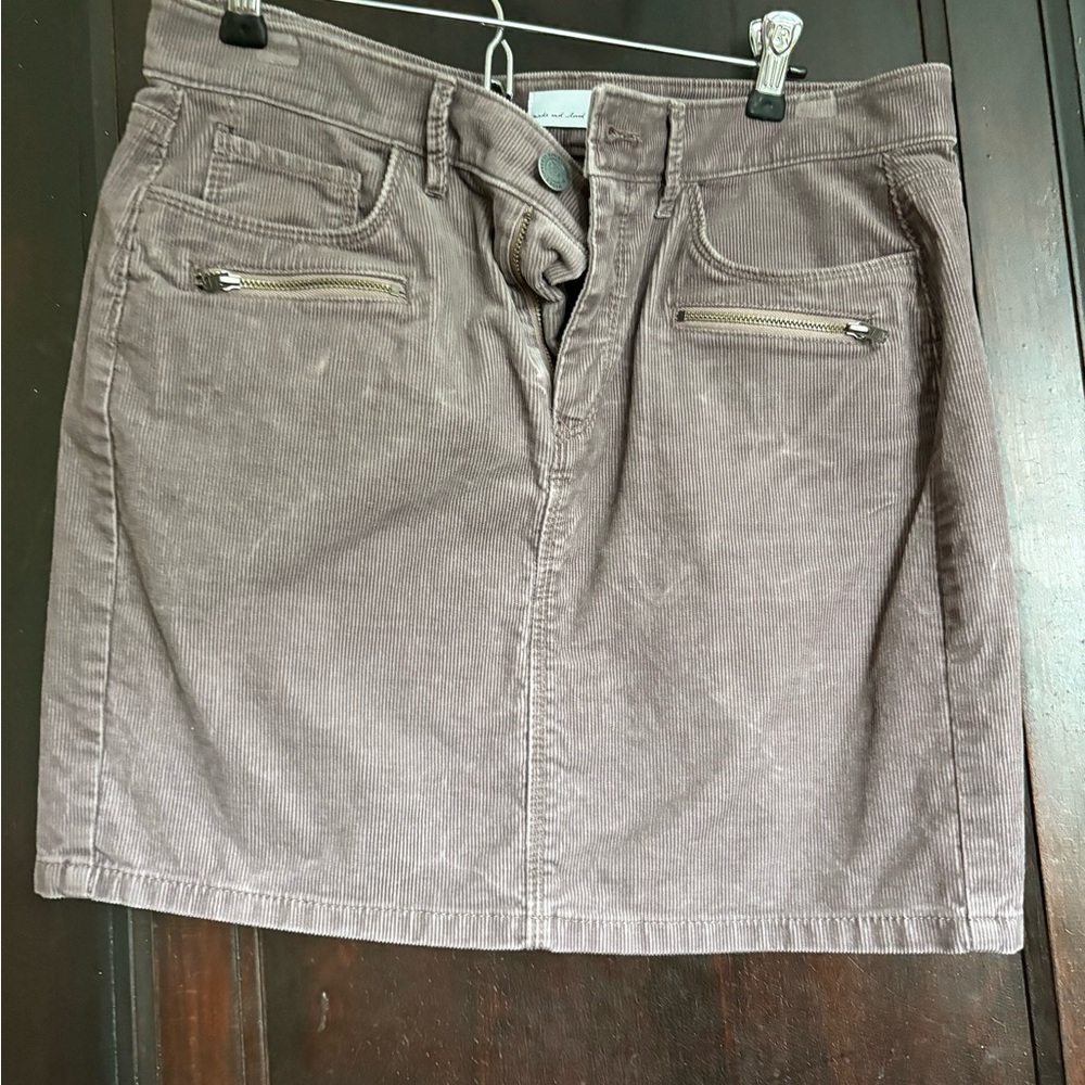 LOFT purple corduroy Pencil Skirt Knee-Length Casual